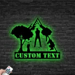 Sports Metal Sign Personalized Couple Golfing 1