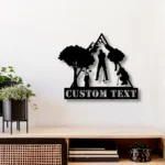 Sports Metal Sign Personalized Couple Golfing 1