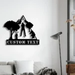 Sports Metal Sign Personalized Couple Golfing 1