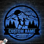 Sports Metal Sign Personalized Couple Trail Running 1