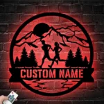 Sports Metal Sign Personalized Couple Trail Running 1