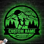 Sports Metal Sign Personalized Couple Trail Running 1