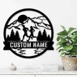 Sports Metal Sign Personalized Couple Trail Running 1