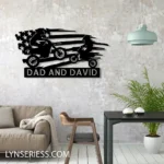 Sports Metal Sign Personalized Dad And Son Riding Motocross 1