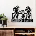 Sports Metal Sign Personalized Family Motocross Biker 1
