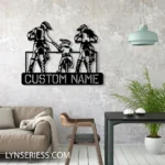 Sports Metal Sign Personalized Family Motocross Biker 1