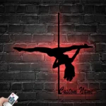 Sports Metal Sign Personalized Girl Pole Dancing Name 1