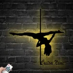 Sports Metal Sign Personalized Girl Pole Dancing Name 1