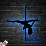 Sports Metal Sign Personalized Girl Pole Dancing Name 1