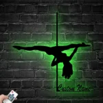 Sports Metal Sign Personalized Girl Pole Dancing Name 1