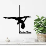 Sports Metal Sign Personalized Girl Pole Dancing Name 1