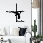 Sports Metal Sign Personalized Girl Pole Dancing Name 1