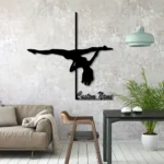 Sports Metal Sign Personalized Girl Pole Dancing Name 1