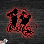 Sports Metal Sign Personalized Golf Couple Name 1