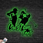 Sports Metal Sign Personalized Golf Couple Name 1