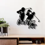 Sports Metal Sign Personalized Golf Couple Name 1