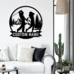 Sports Metal Sign Personalized Golfer Family Name 1