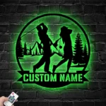 Sports Metal Sign Personalized Golfer Family Name 1