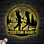 Sports Metal Sign Personalized Golfer Family Name 1