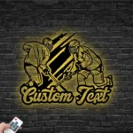 Sports Metal Sign Personalized Hockey Player Name Sign Metal Art Home Decor 1