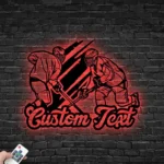 Sports Metal Sign Personalized Hockey Player Name Sign Metal Art Home Decor 1