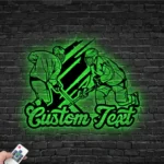 Sports Metal Sign Personalized Hockey Player Name Sign Metal Art Home Decor 1