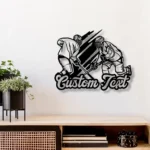 Sports Metal Sign Personalized Hockey Player Name Sign Metal Art Home Decor 1