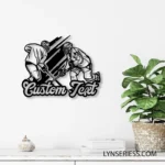 Sports Metal Sign Personalized Hockey Player Name Sign Metal Art Home Decor 1