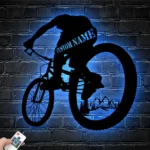 Sports Metal Sign Personalized Mountain Biker Name 1