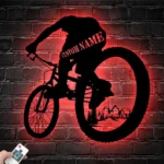 Sports Metal Sign Personalized Mountain Biker Name 1