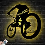 Sports Metal Sign Personalized Mountain Biker Name 1