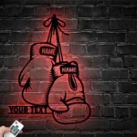 Sports Metal Sign Pugilism Gloves 1