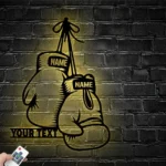 Sports Metal Sign Pugilism Gloves 1