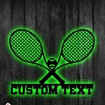 Sports Metal Sign Racquet Sport Racket Ball Metal Wall Sign With 1