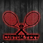 Sports Metal Sign Racquet Sport Racket Ball Metal Wall Sign With 1