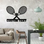 Sports Metal Sign Racquet Sport Racket Ball Metal Wall Sign With 1