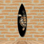 Sports Metal Sign Sea Turtle Swimming Surfboard 1
