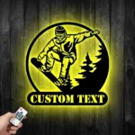 Sports Metal Sign Skier Title 1