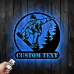 Sports Metal Sign Skier Title 1