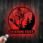 Sports Metal Sign Skier Title 1