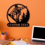 Sports Metal Sign Skier Title 1
