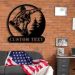 Sports Metal Sign Skier Title 1