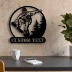 Sports Metal Sign Skier Title 1