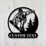Sports Metal Sign Skier Title 1
