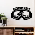 Sports Metal Sign Snow Skiing 1