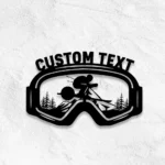 Sports Metal Sign Snow Skiing 1