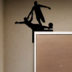 Sports Metal Sign Soccer Players 1