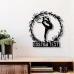 Sports Metal Sign Stylish Female Gymnastics 1