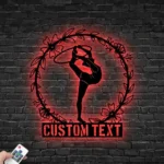 Sports Metal Sign Stylish Female Gymnastics 1