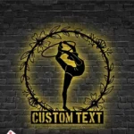 Sports Metal Sign Stylish Female Gymnastics 1